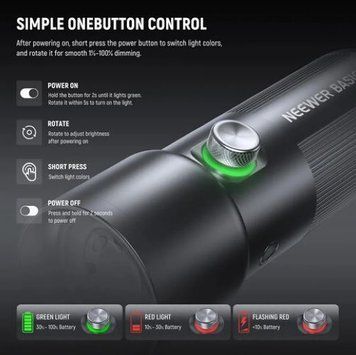 Портативний LED ліхтар Neewer BASICS FL10 Photography Flashlight 20260211-00016 фото