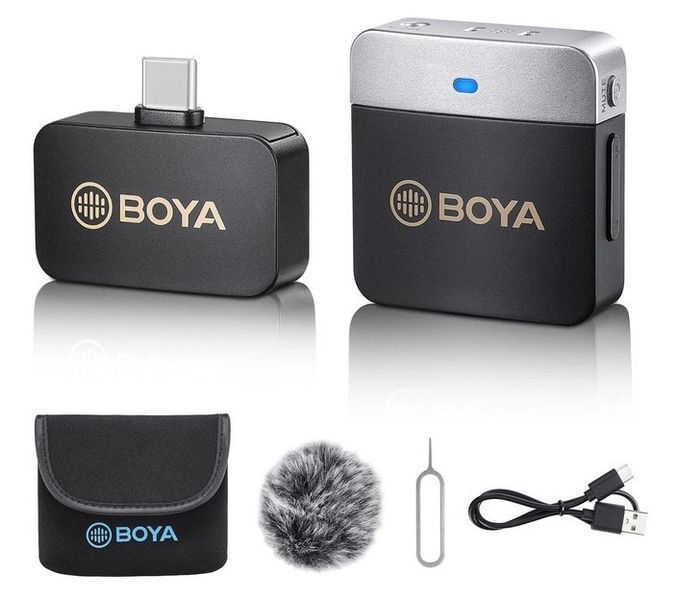Петличний мікрофон BOYA BY-M1V3 для iPhone (USB Type-C) та Android професійний бездротовий 552881628 фото