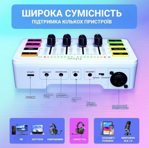 Мікшер Fifine SC3 White 550853003 фото