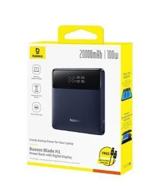 Повербанк BASEUS Blade H1 20000 mAh 100W Black + кабель Type-C 20260209-0001 фото