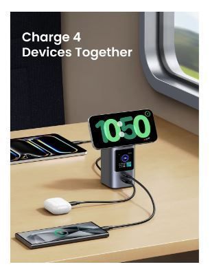 Зовнішній акумулятор (повербанк) UGREEN Nexode 145W 20000mAh PB771 з Qi2, 15W бездротовою зарядкою та TFT дисплеєм 20260209-0002 фото