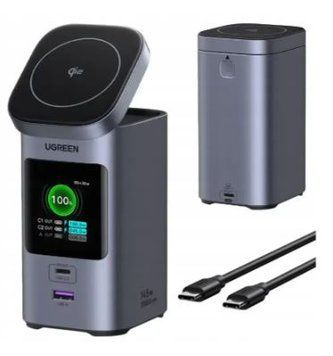 Зовнішній акумулятор (повербанк) UGREEN Nexode 145W 20000mAh PB771 з Qi2, 15W бездротовою зарядкою та TFT дисплеєм 20260209-0002 фото