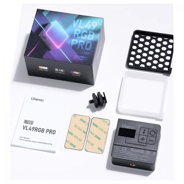 Накамерне світло LED RGB CRI95+ 2500-9000 К Ulanzi VL49 RGB Pro o_ulanzi_vl49_rgbpro фото