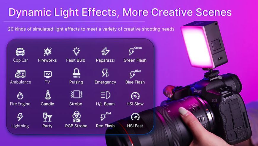 Накамерне світло LED RGB CRI95+ 2500-9000 К Ulanzi VL49 RGB Pro o_ulanzi_vl49_rgbpro фото