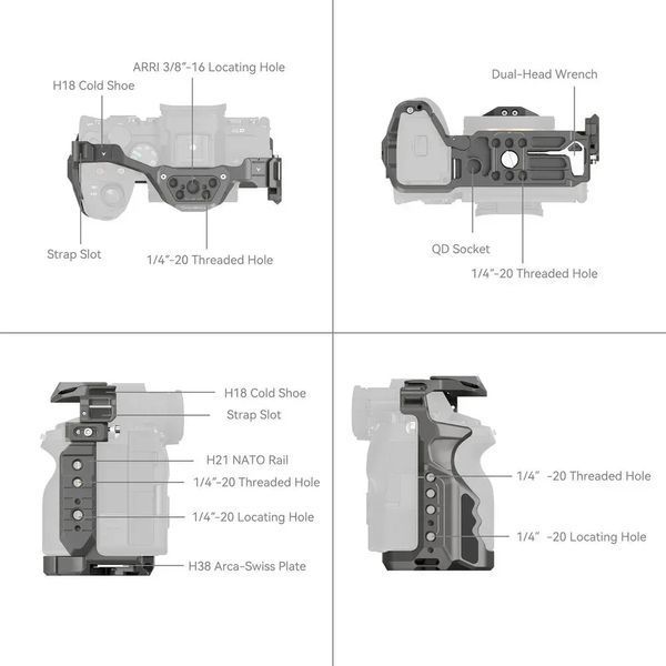 Клітка для камери SmallRig HawkLock Cage для Sony a7R V, a7 IV, a7S III, a1 і a7R IV (4481) o_smallrig_hawklock_a7r фото